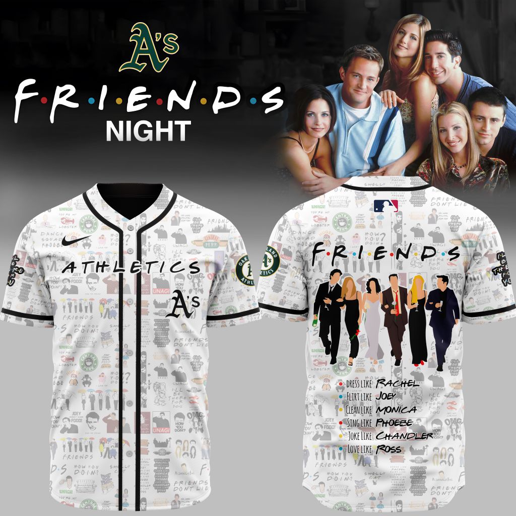 Premium MLB Oakland Athletics X Friends Baseball Jersey NMD