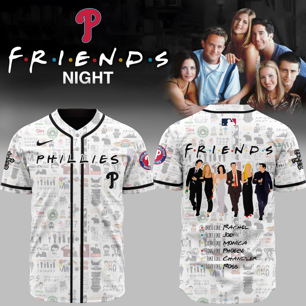 Premium MLB Philadelphia Phillies X Friends Baseball Jersey NMD