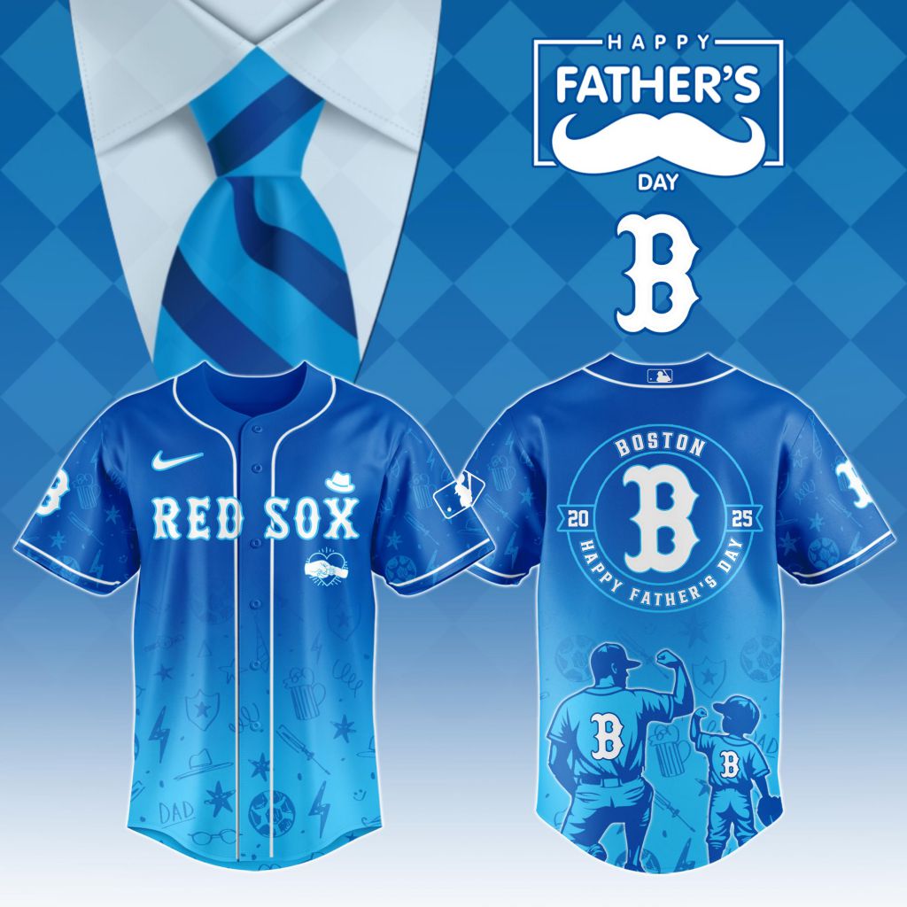 Premium MLB Boston Red Sox Special Father's Day Baseball Jersey NMD