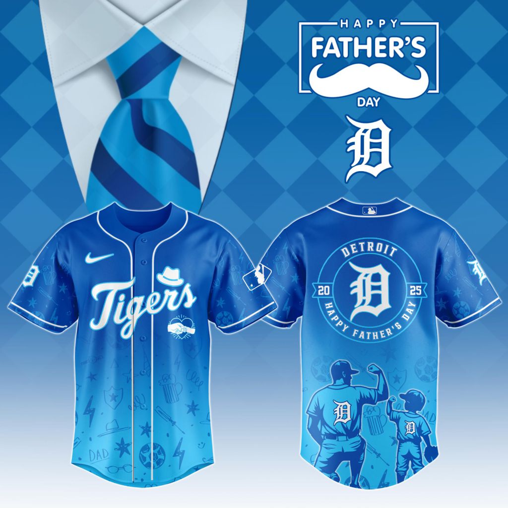 Premium MLB Detroit Tigers Special Father's Day Baseball Jersey NMD