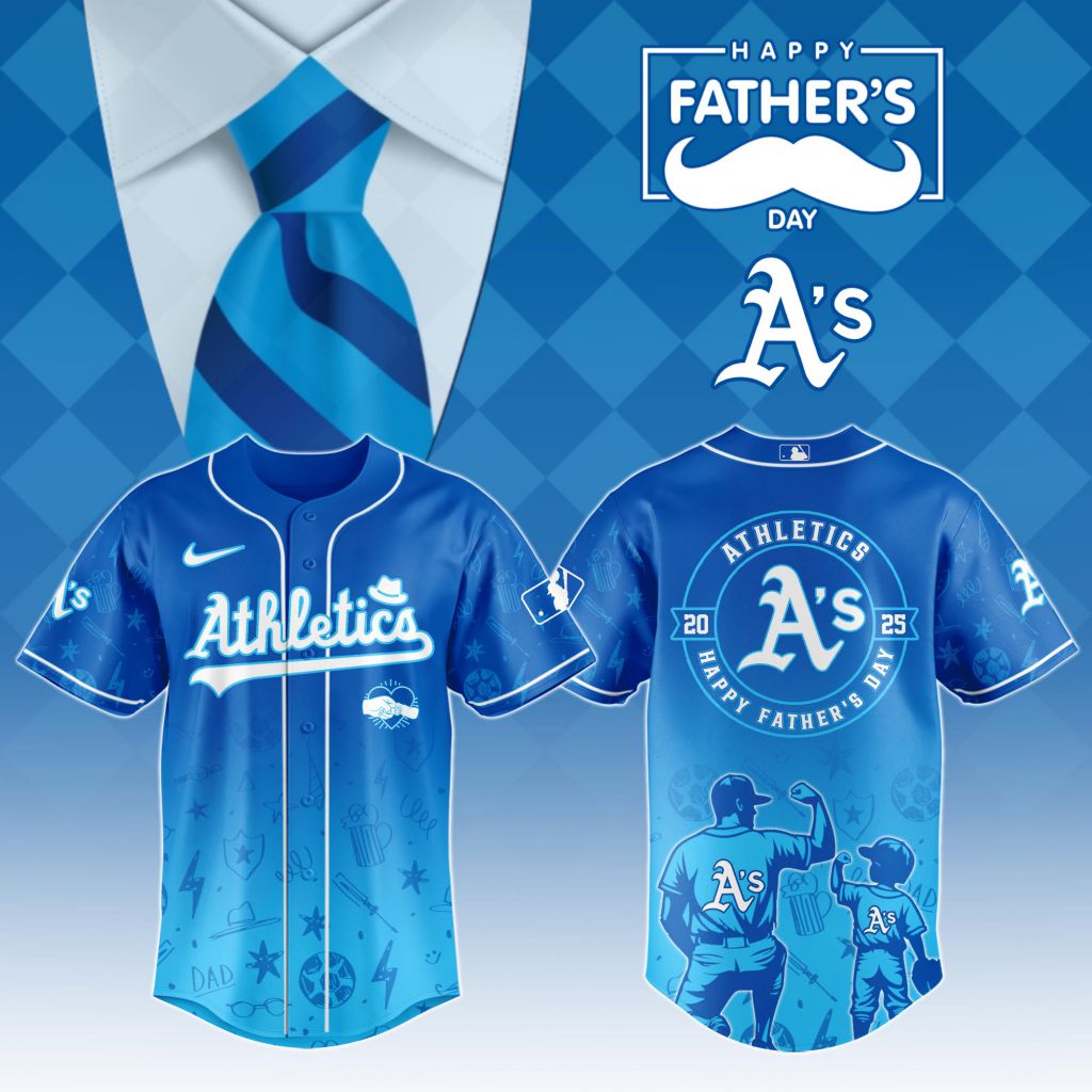 Premium MLB Oakland Athletics Special Father's Day Baseball Jersey NMD