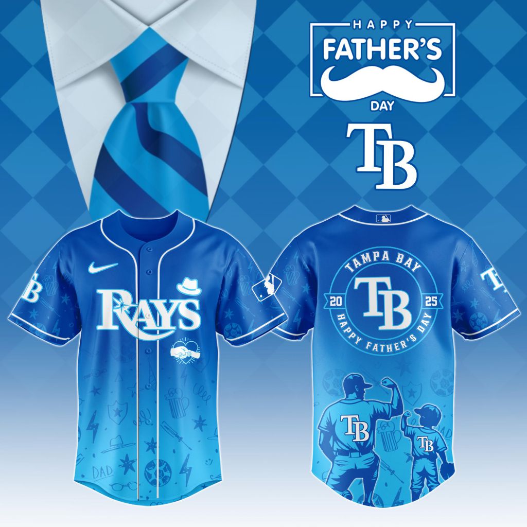 Premium MLB Tampa Bay Rays Special Father's Day Baseball Jersey NMD