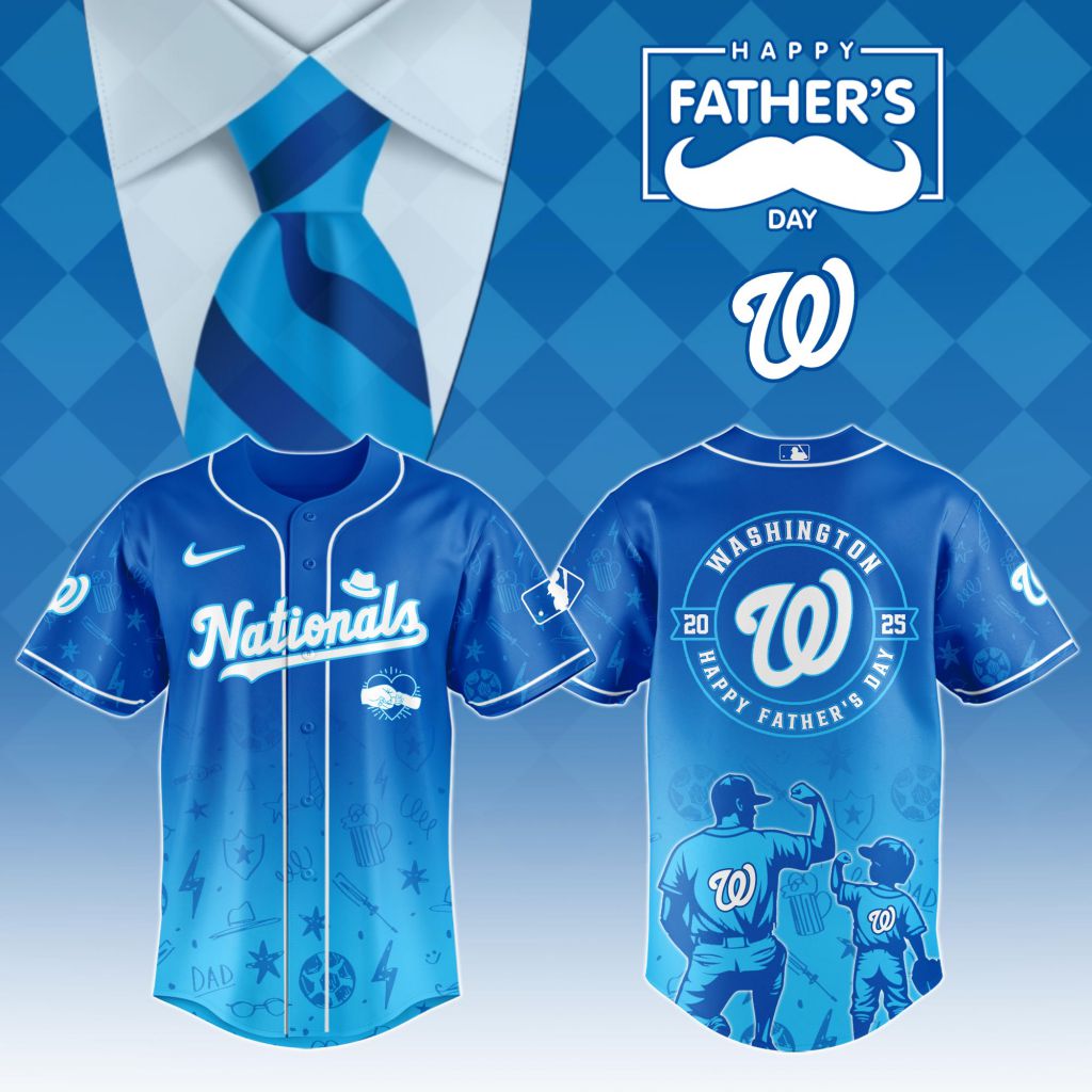 Premium MLB Washington Nationals Special Father's Day Baseball Jersey NMD