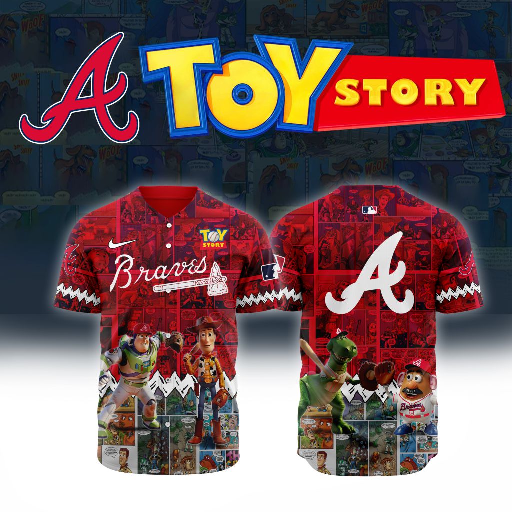 Premium MLB Atlanta Braves X Toy Story Baseball Jersey NMD