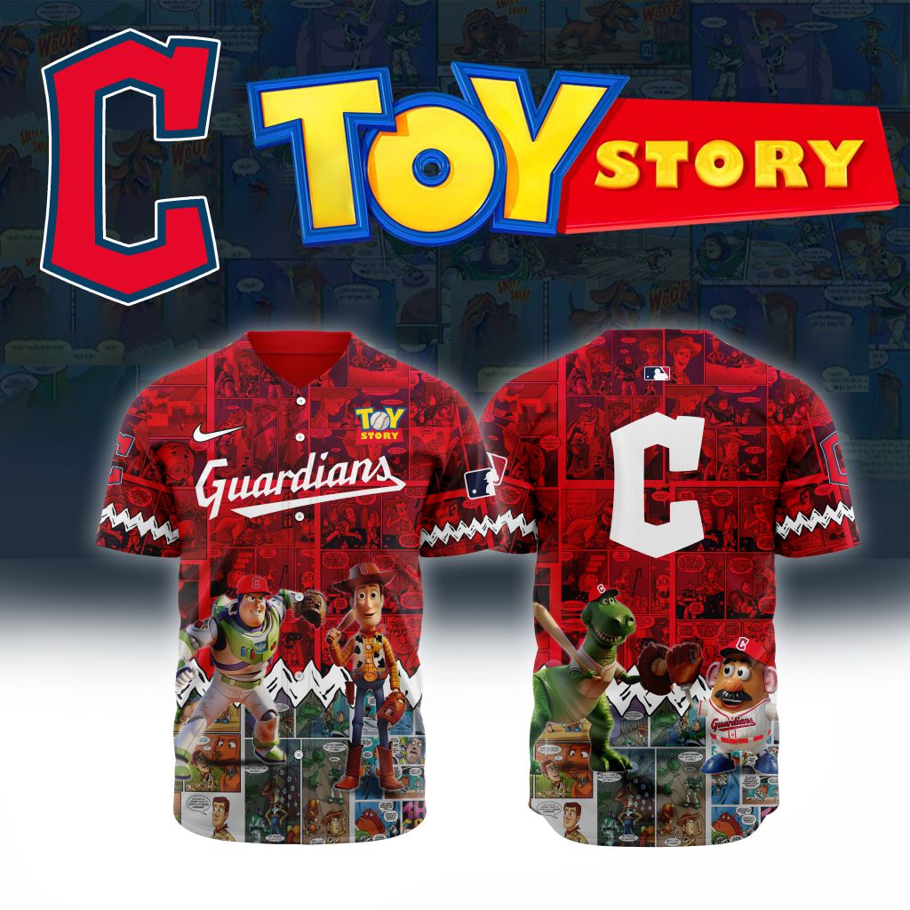 Premium MLB Cleveland Guardians X Toy Story Baseball Jersey NMD