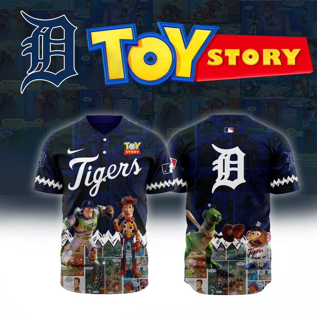 Premium MLB Detroit Tigers X Toy Story Baseball Jersey NMD