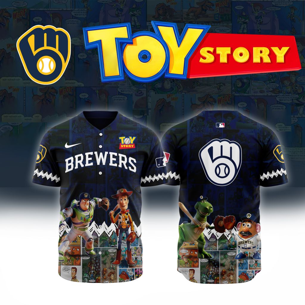 Premium MLB Milwaukee Brewers X Toy Story Baseball Jersey NMD