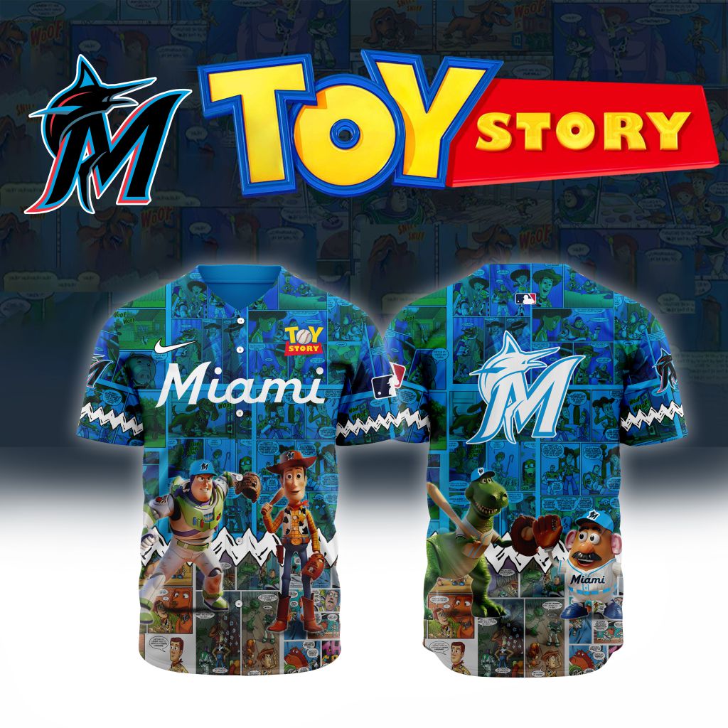 Premium MLB Miami Marlins X Toy Story Baseball Jersey NMD