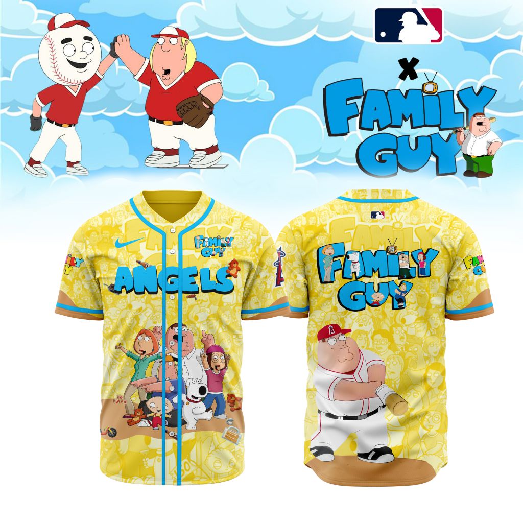 Premium MLB Los Angeles Angels X Family Guy Baseball Jersey NMD