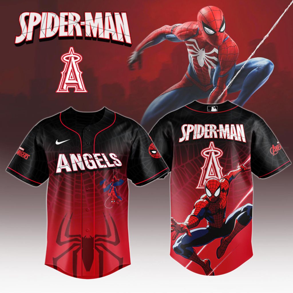 Premium MLB Los Angeles Angels X Spider-Man Baseball Jersey NMD