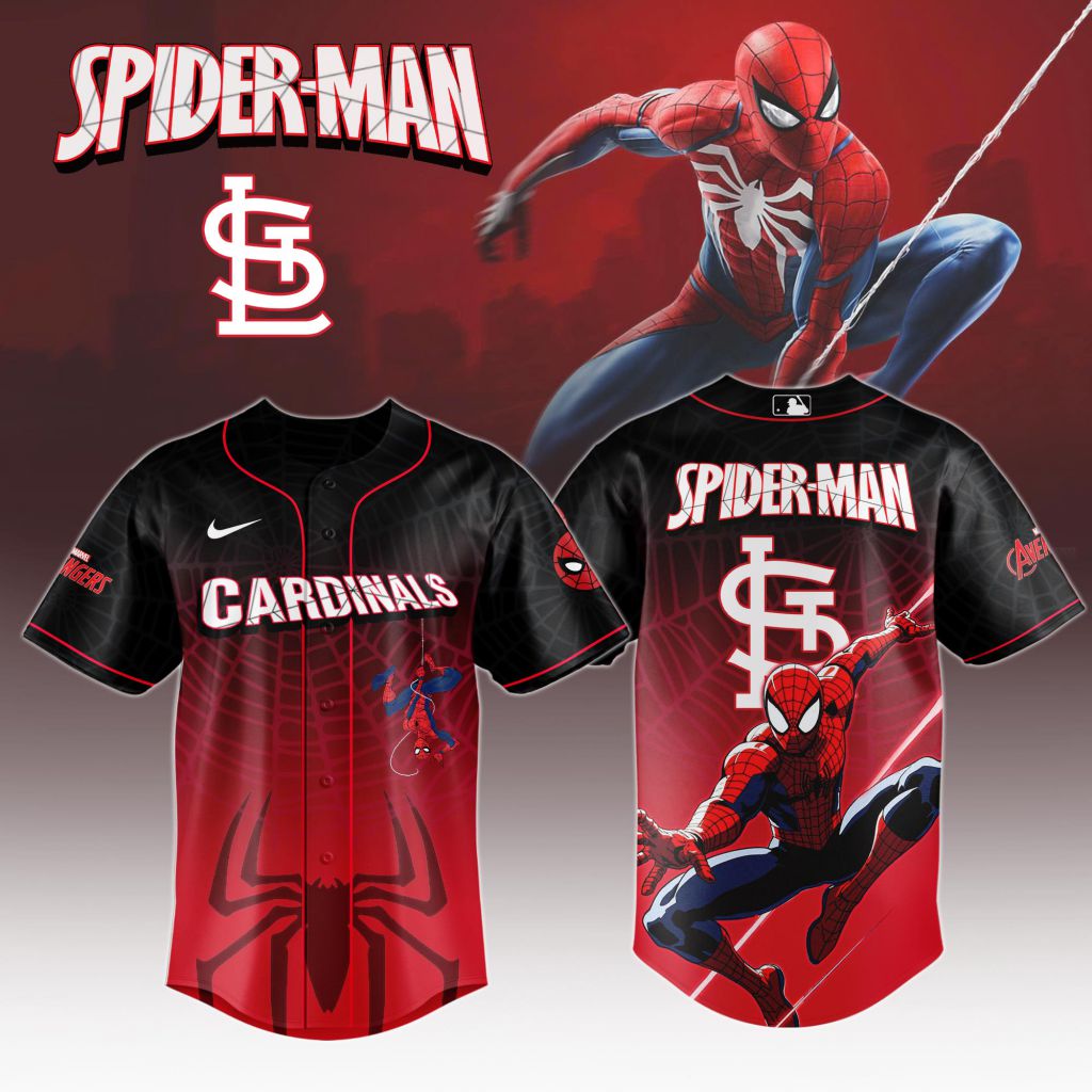 Premium MLB St. Louis Cardinals X Spider-Man Baseball Jersey NMD