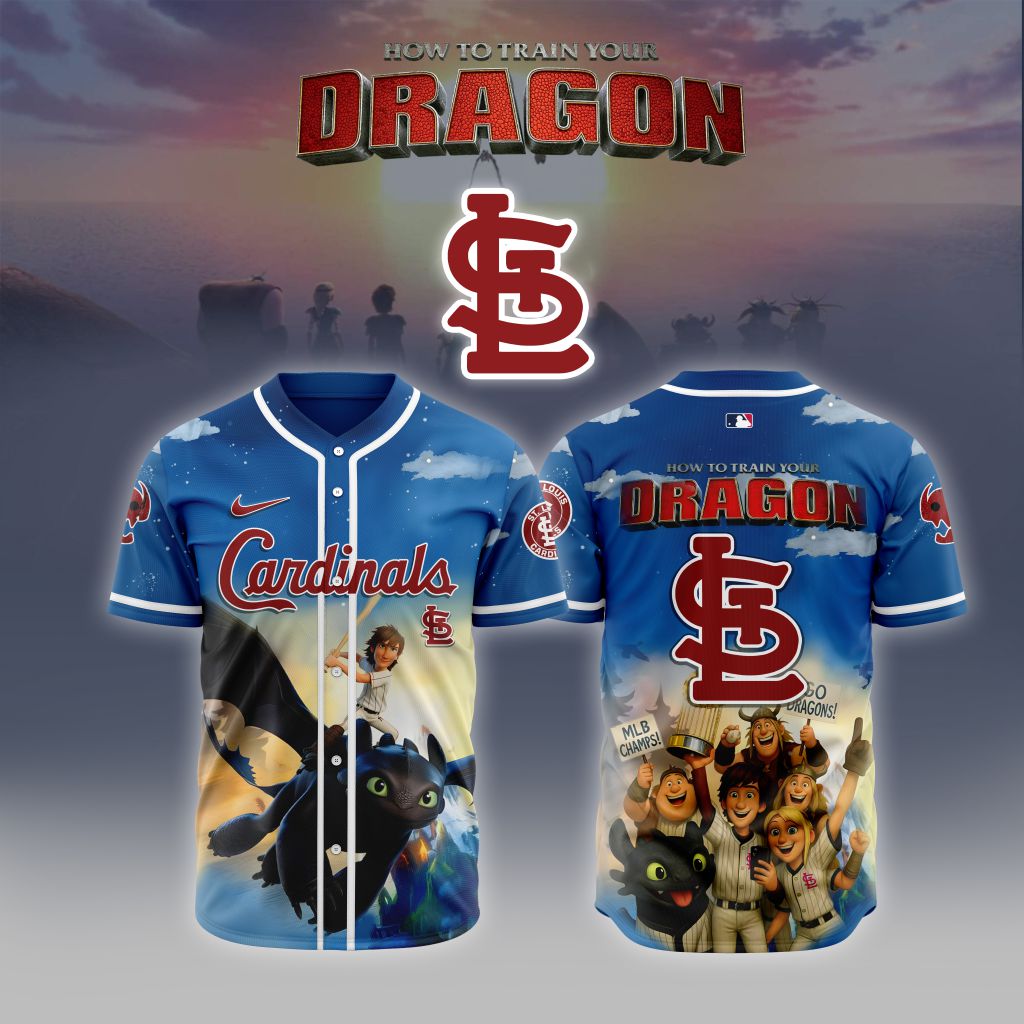 Premium MLB St. Louis Cardinals X How To Train Your Dragon Baseball Jersey NMD
