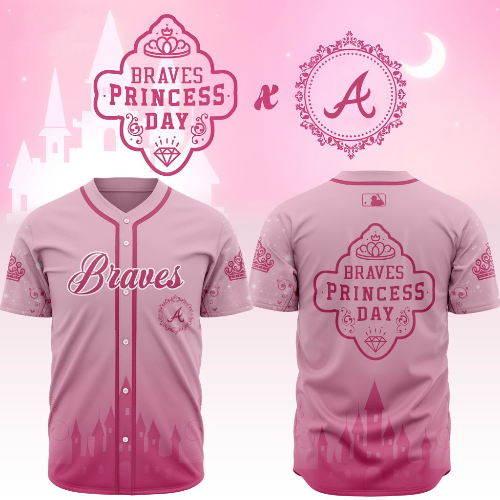 Premium MLB Atlanta Braves Princess Day Baseball Jersey NMD