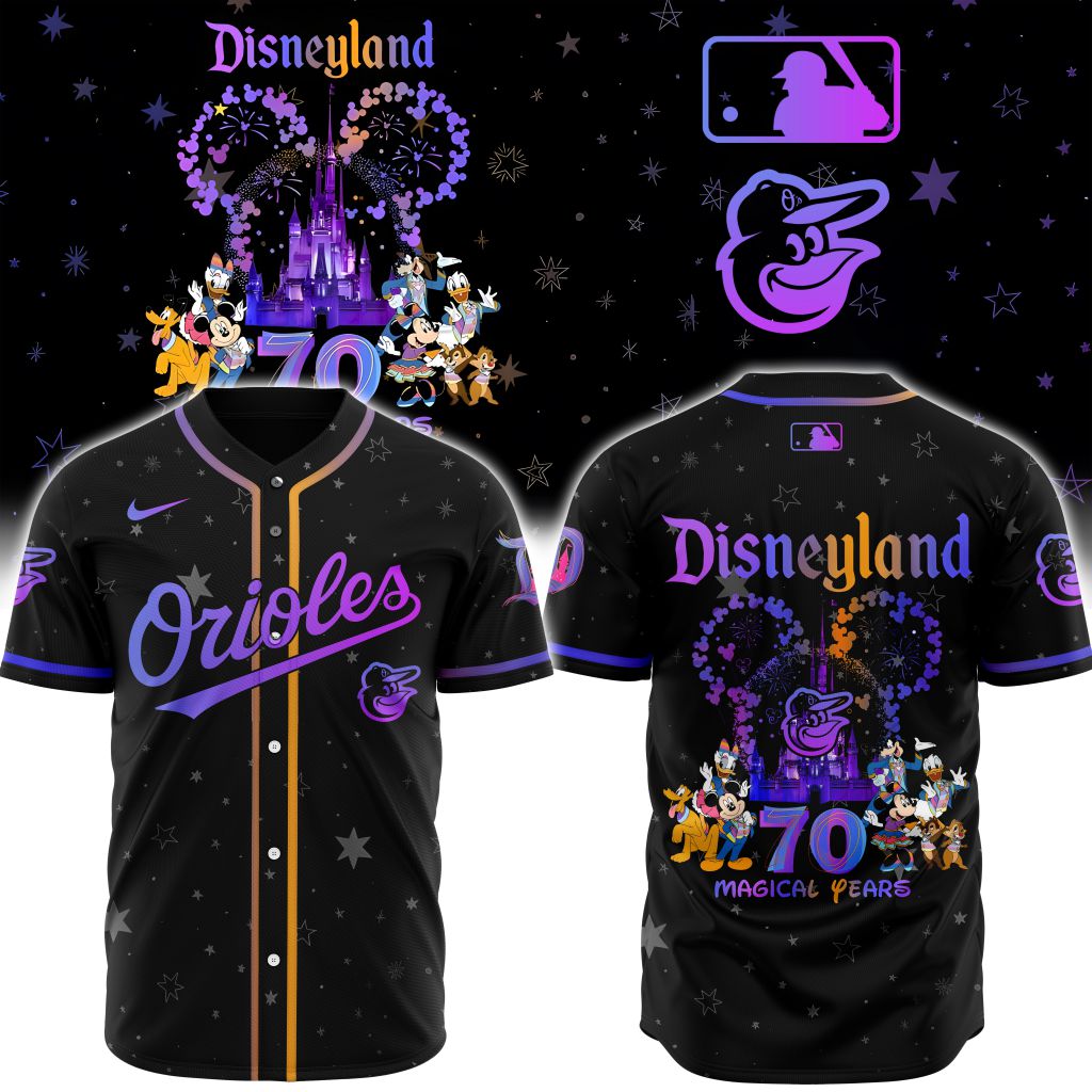 Premium MLB Baltimore Orioles X Disneyland 70 Magical Years Baseball Jersey NMD