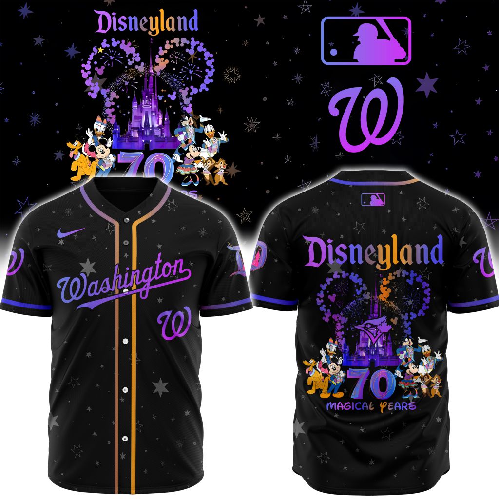 Premium MLB Washington Nationals X Disneyland 70 Magical Years Baseball Jersey NMD