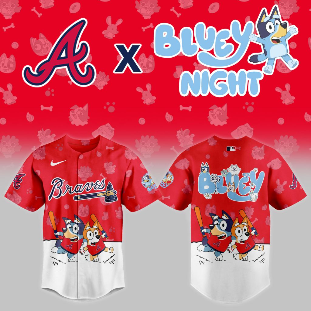 MLB Atlanta Braves x Bluey Night Design V2501