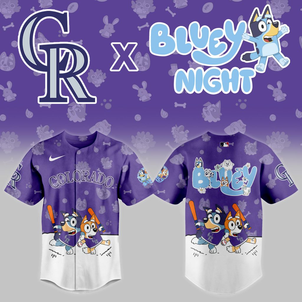 MLB Colorado Rockies x Bluey Night Design V2501