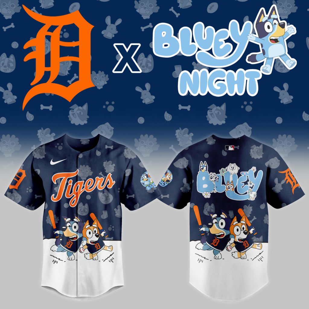 MLB Detroit Tigers x Bluey Night Design V2501