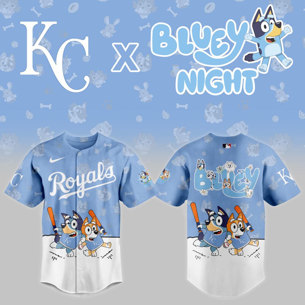 MLB Kansas City Royals x Bluey Night Design V2501