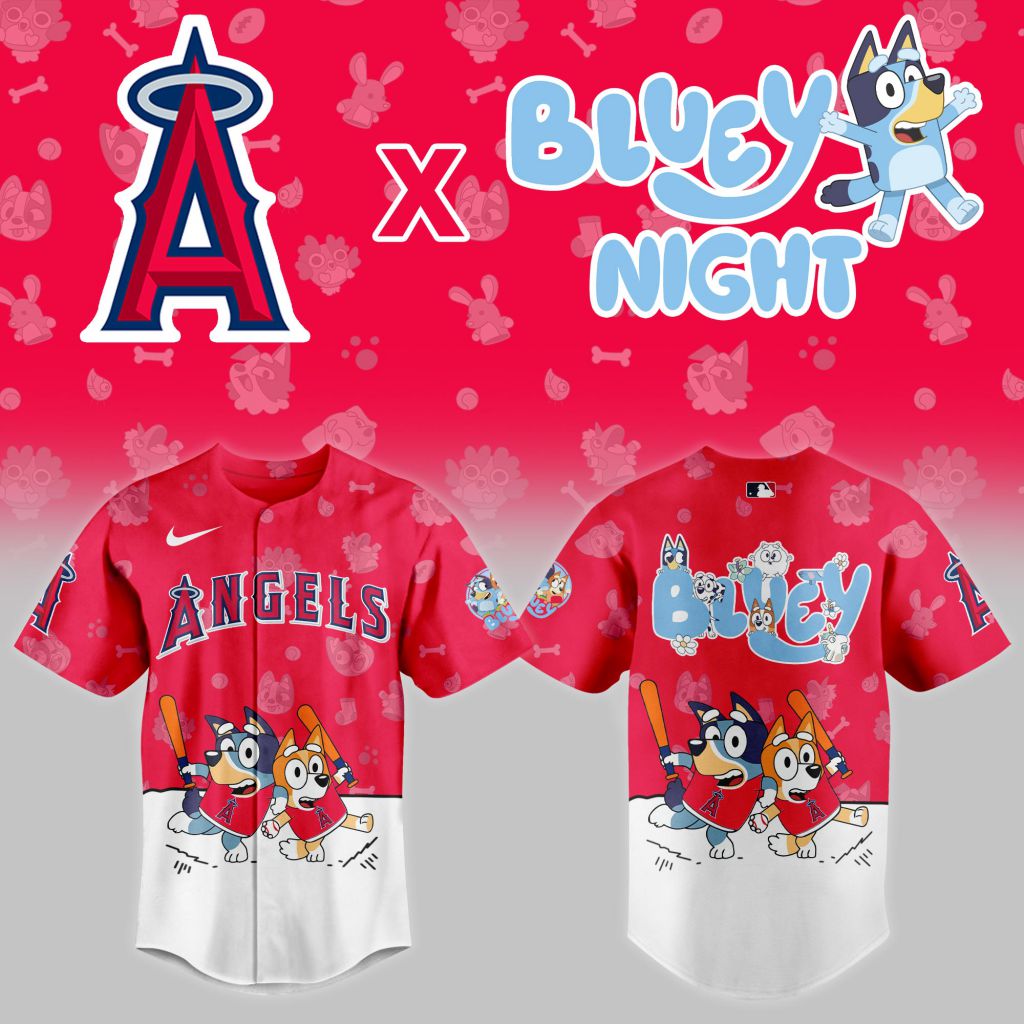 MLB Los Angeles Angels x Bluey Night Design V2501