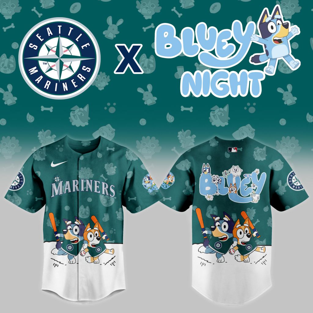 MLB Seattle Mariners x Bluey Night Design V2501