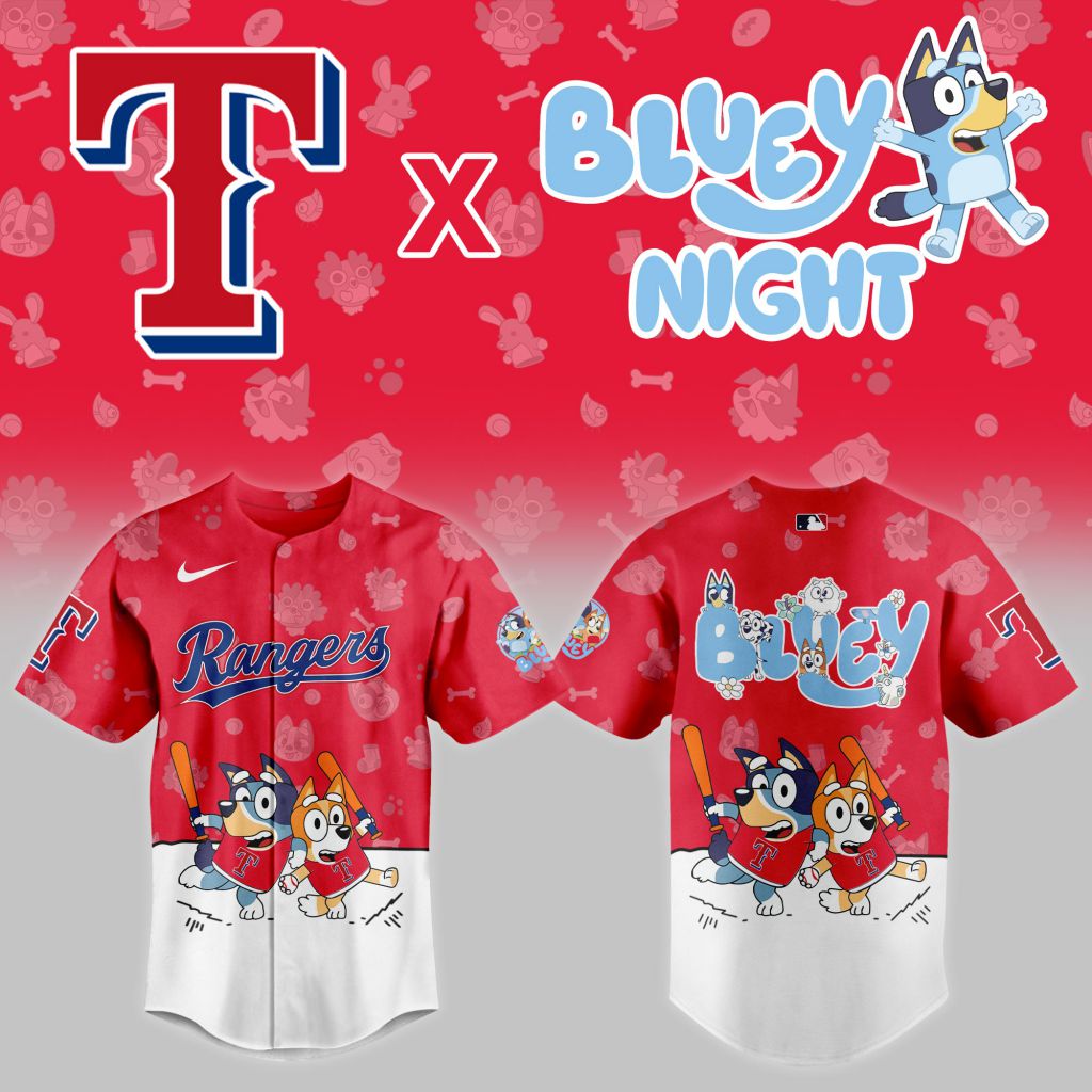 MLB Texas Rangers x Bluey Night Design V2501