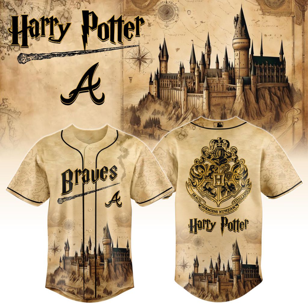 MLB Atlanta Braves x Harry Potter Hogwarts Design V2501