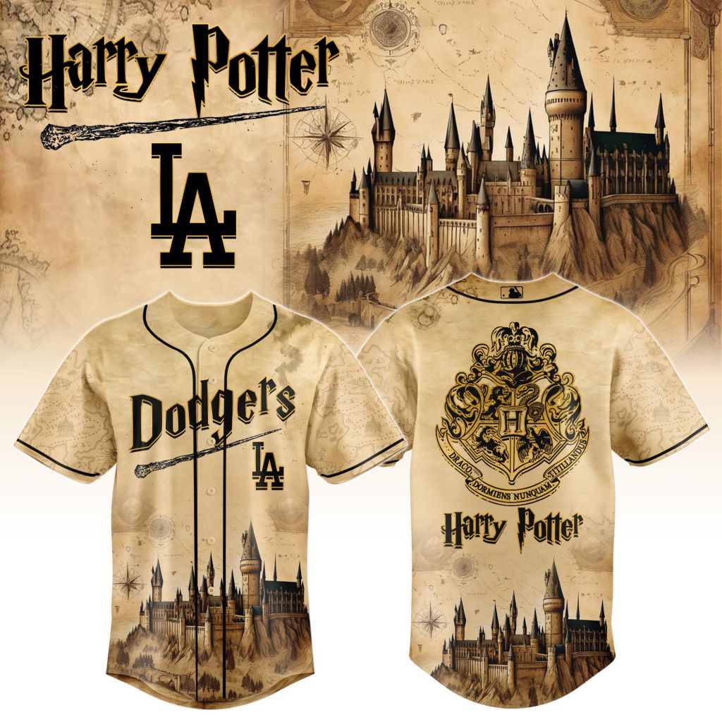 MLB Los Angeles Dodgers x Harry Potter Hogwarts Design V2501