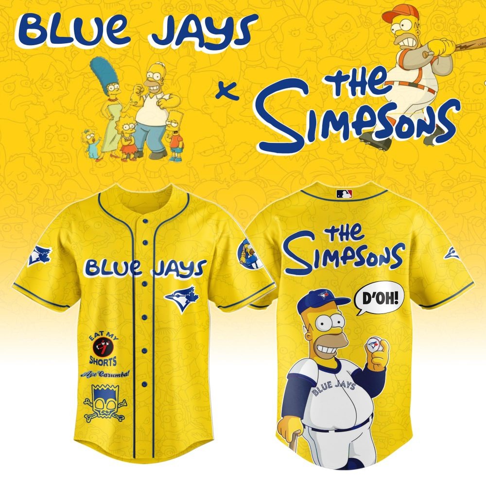 MLB Toronto Blue Jays Special The Simpsons Design Baseball Jersey ST2601
