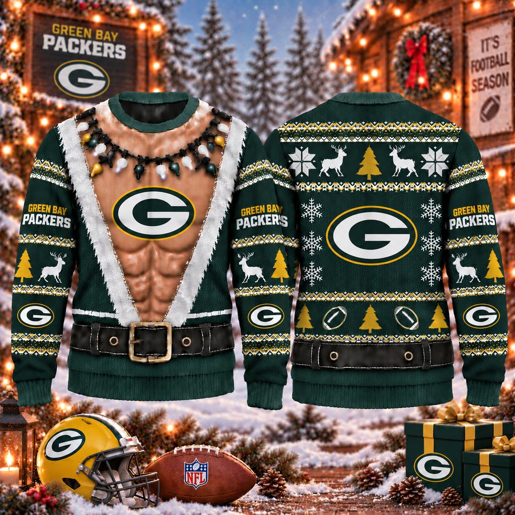 NFL Green Bay Packers Funny Body Christmas Ugly Sweatshirt Design ST2601
