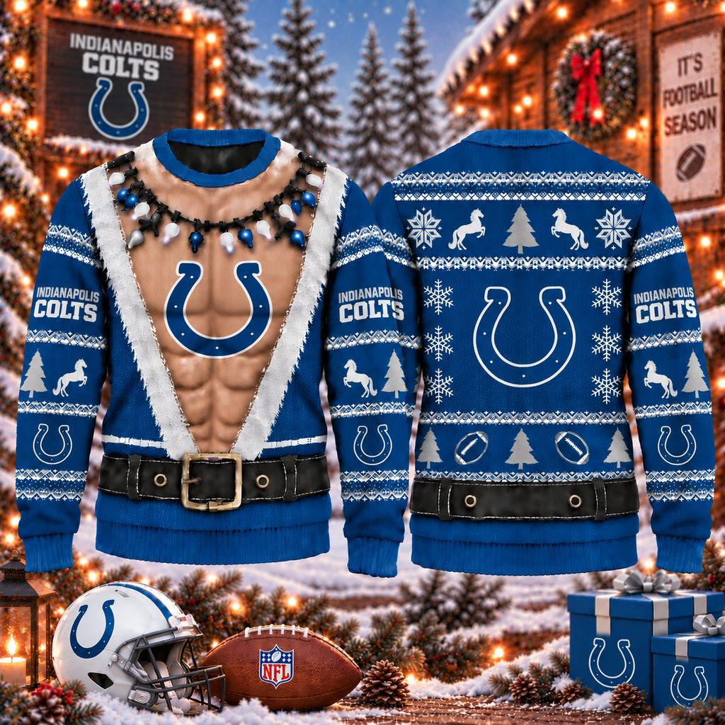 NFL Indianapolis Colts Funny Body Christmas Ugly Sweatshirt Design ST2601