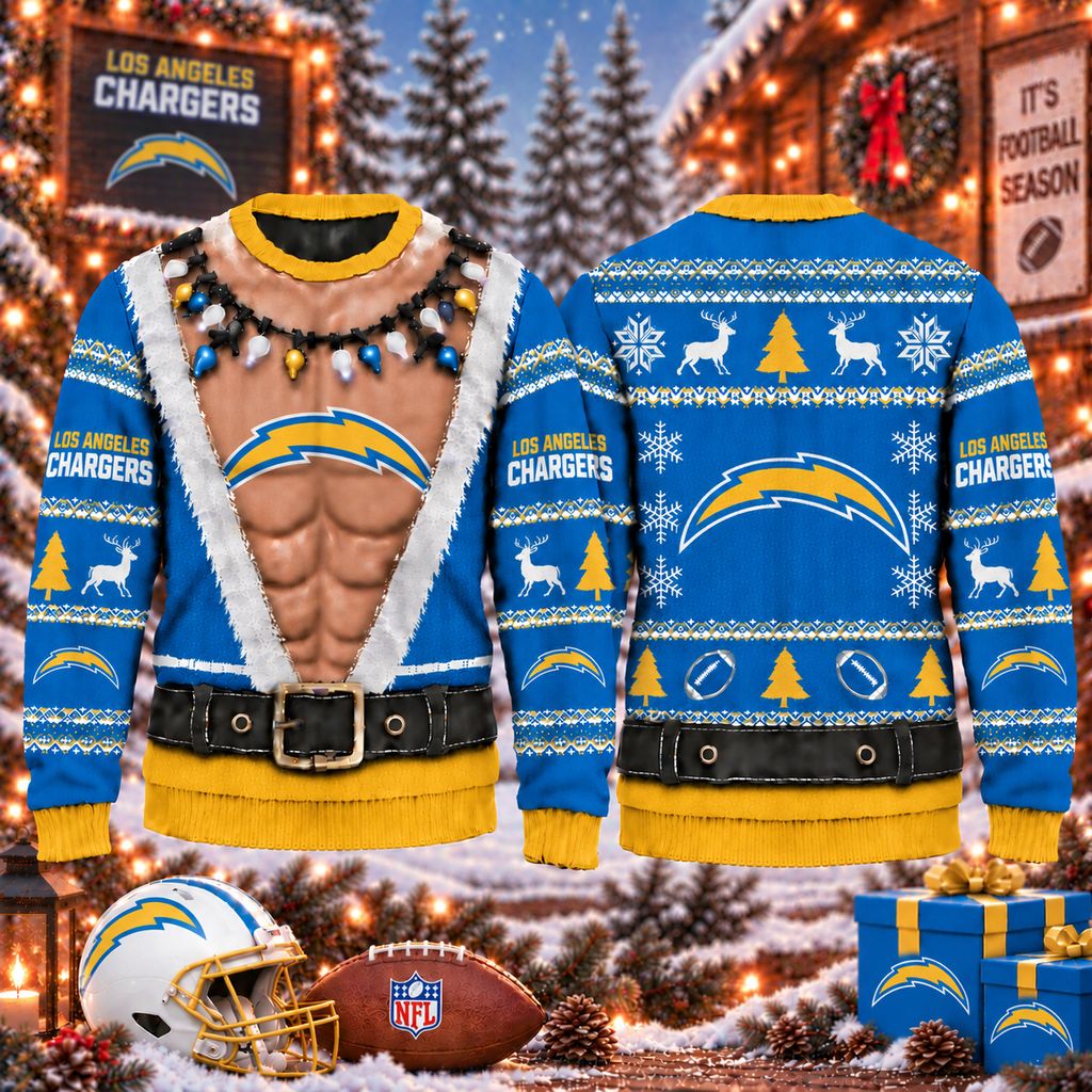 NFL Los Angeles Chargers Funny Body Christmas Ugly Sweatshirt Design ST2601