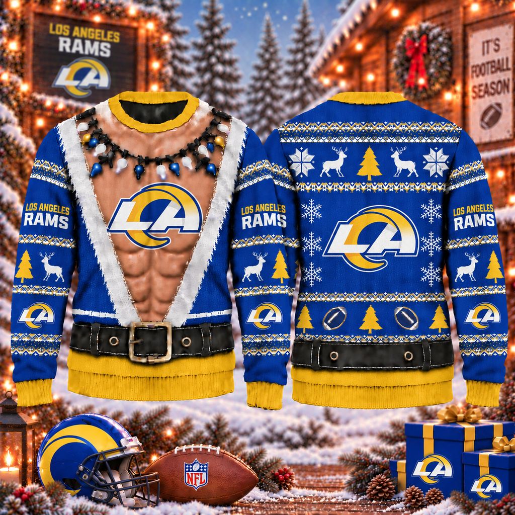 NFL Los Angeles Rams Funny Body Christmas Ugly Sweatshirt Design ST2601