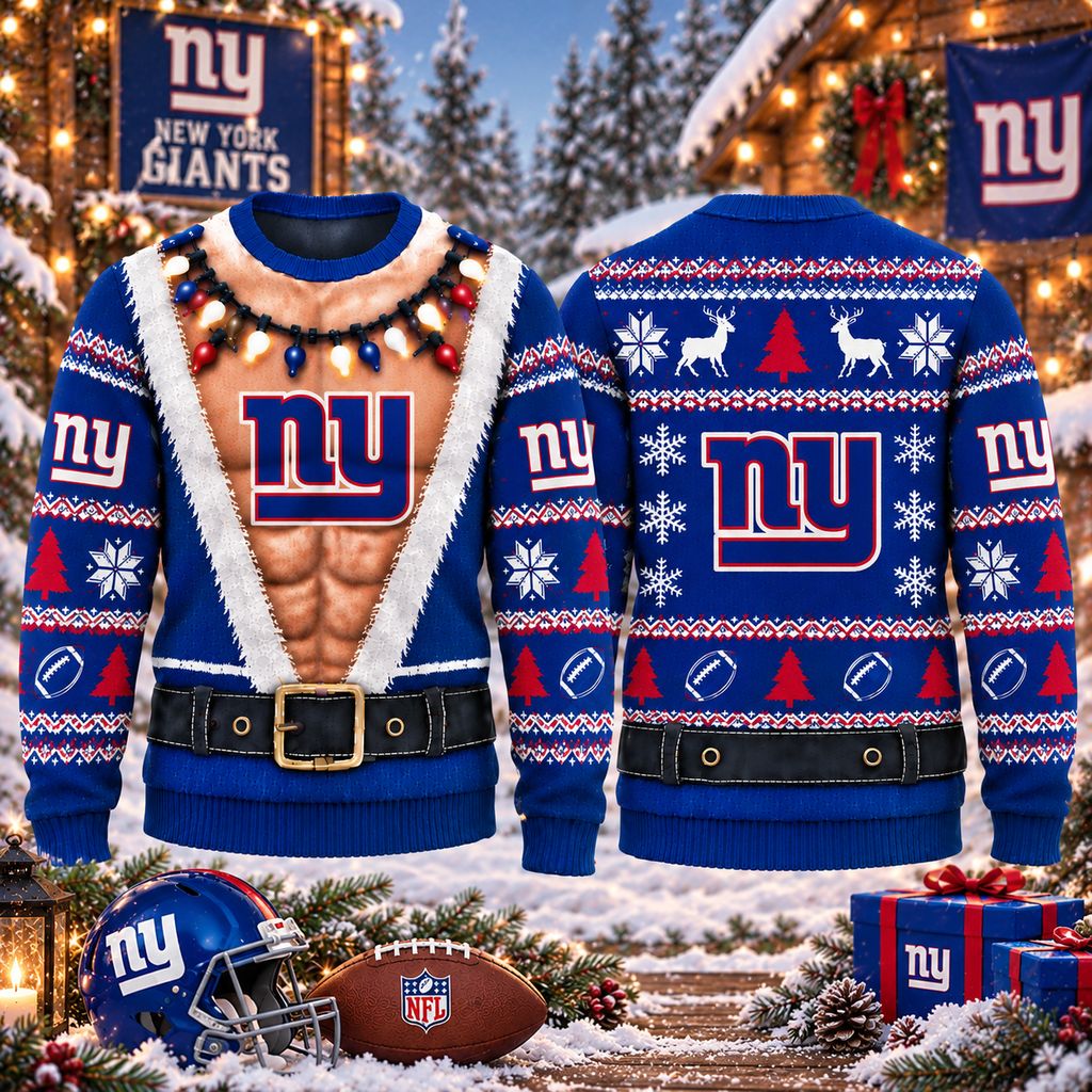 NFL New York Giants Funny Body Christmas Ugly Sweatshirt Design ST2601
