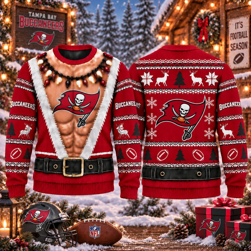 NFL Tampa Bay Buccaneers Funny Body Christmas Ugly Sweatshirt Design ST2601