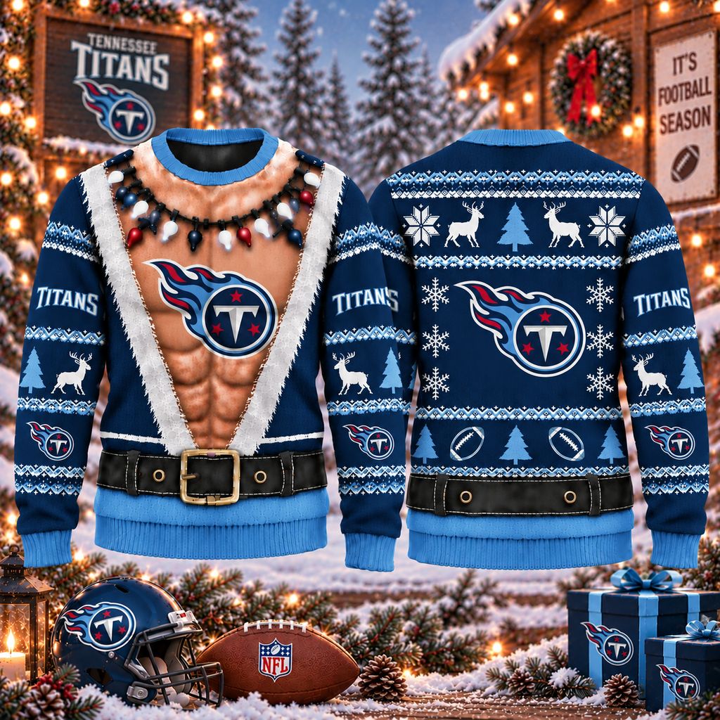 NFL Tennessee Titans Funny Body Christmas Ugly Sweatshirt Design ST2601
