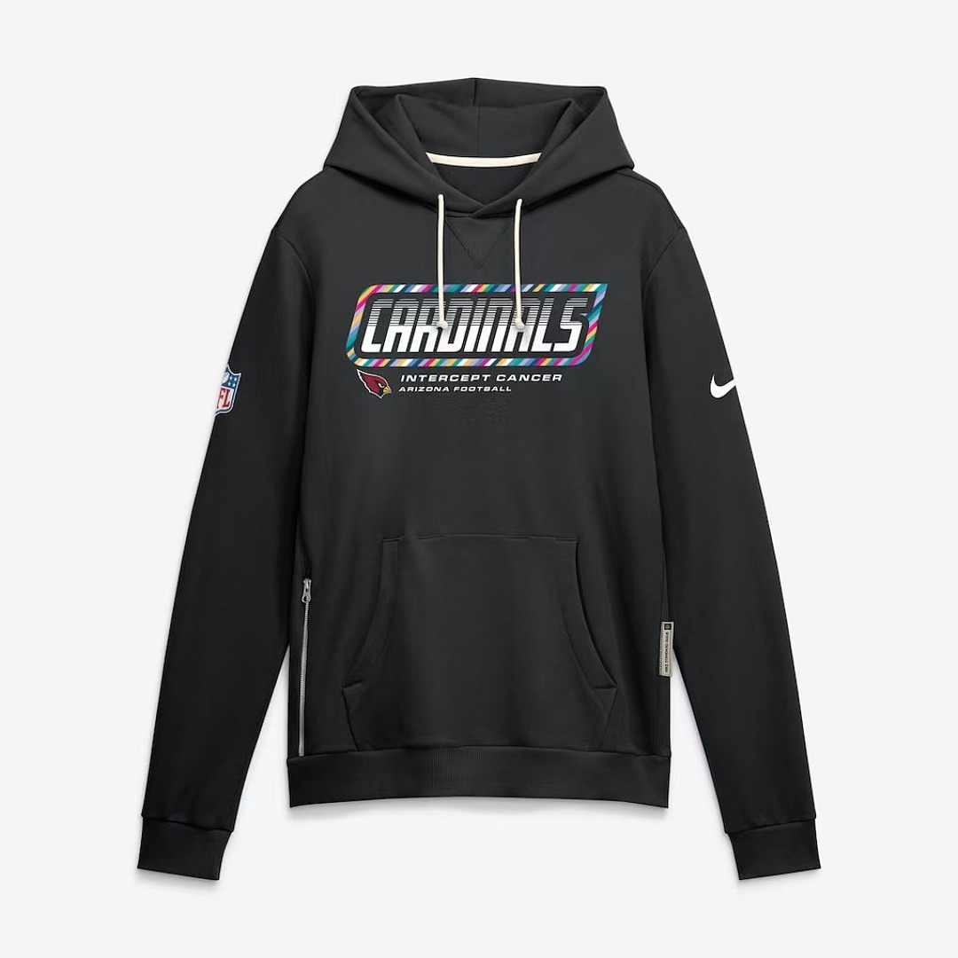 NFL Arizona Cardinals  Black 2026 NFL Crucial Catch Pullover Hoodie