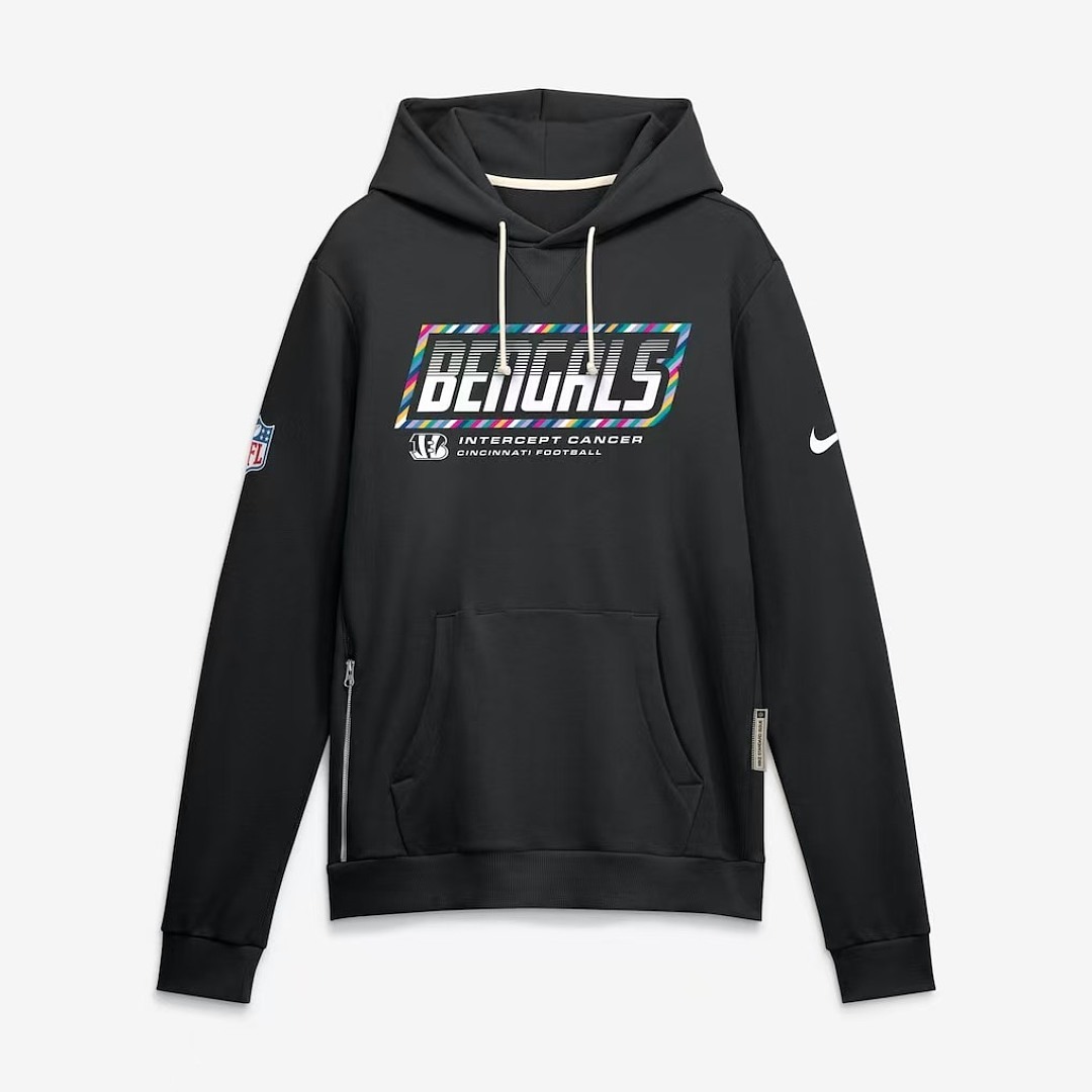 NFL Cincinnati Bengals  Black 2026 NFL Crucial Catch Pullover Hoodie