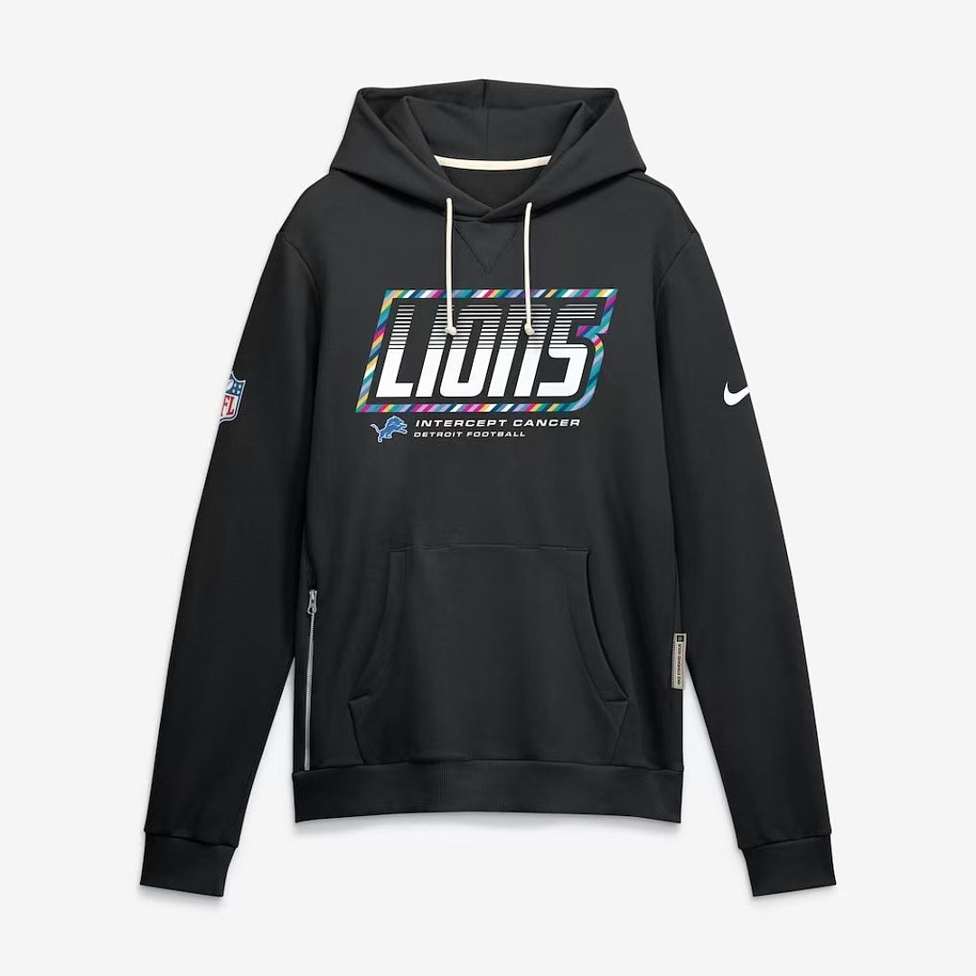 NFL Detroit Lions  Black 2026 NFL Crucial Catch Pullover Hoodie