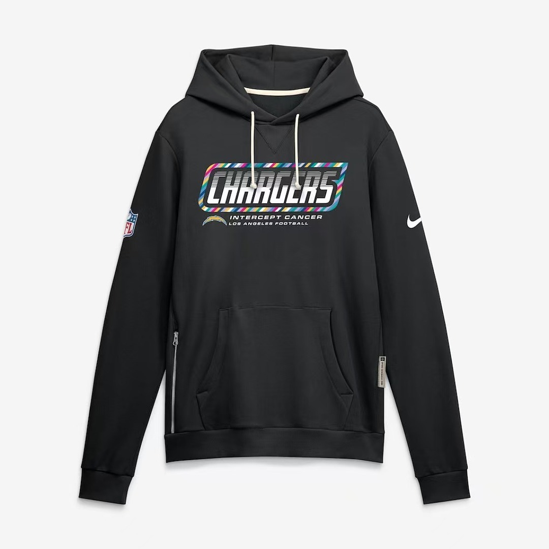 NFL Los Angeles Chargers  Black 2026 NFL Crucial Catch Pullover Hoodie
