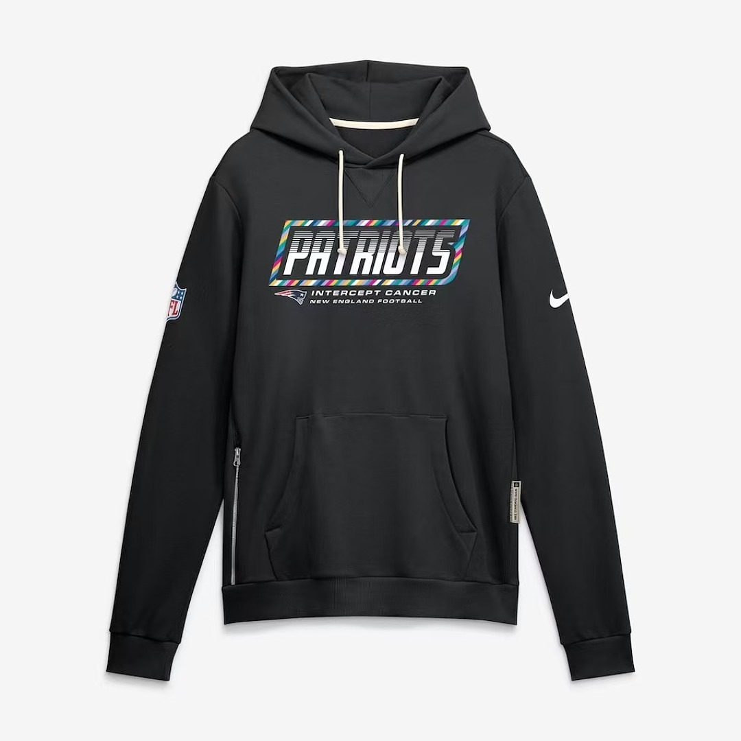 NFL New England Patriots  Black 2026 NFL Crucial Catch Pullover Hoodie