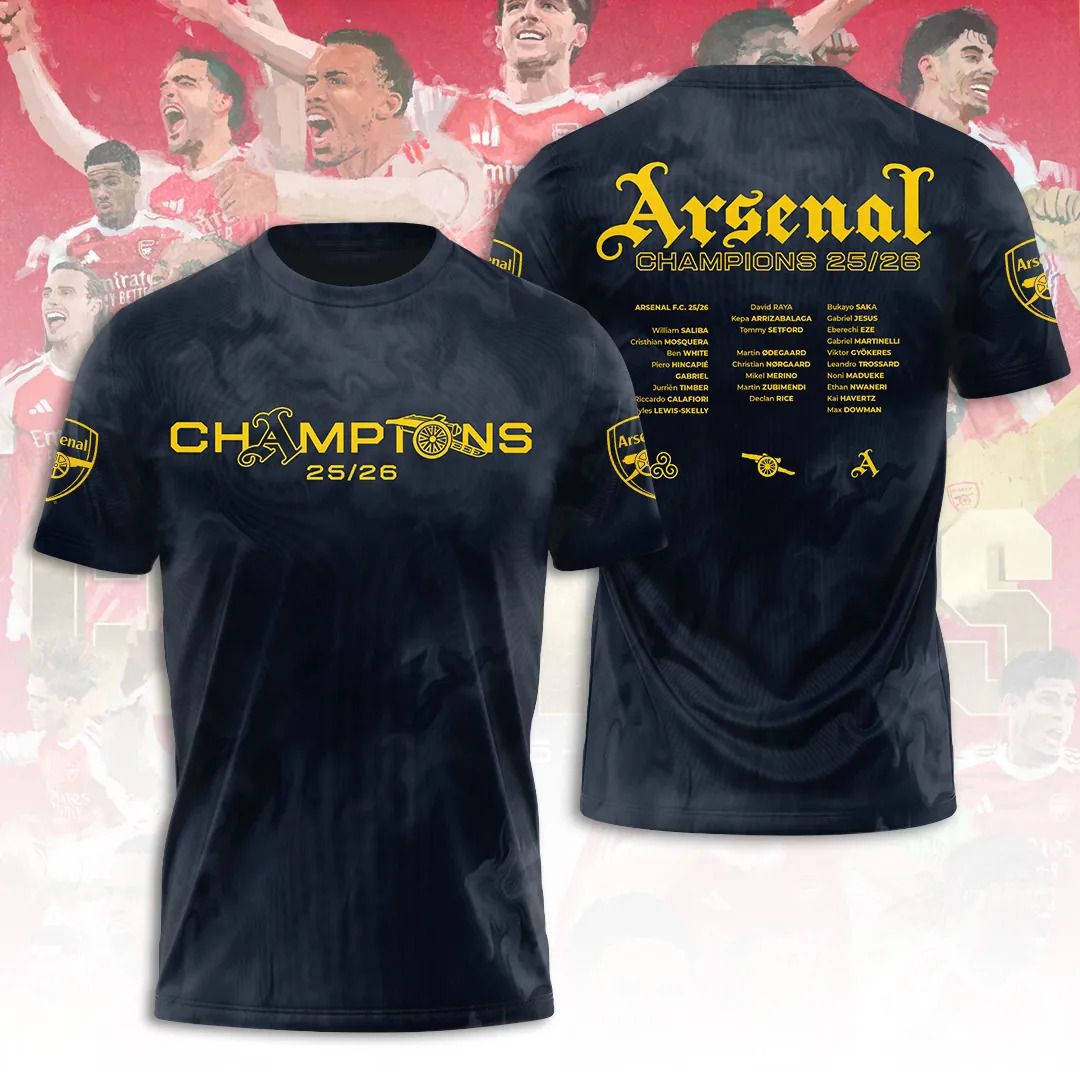 Arsenal Speical 2025-2026 Premier League Champions Dark Design ST2601