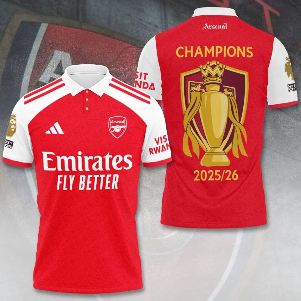 Arsenal Speical 2025-2026 Premier League Champions Home Polo Design ST2601