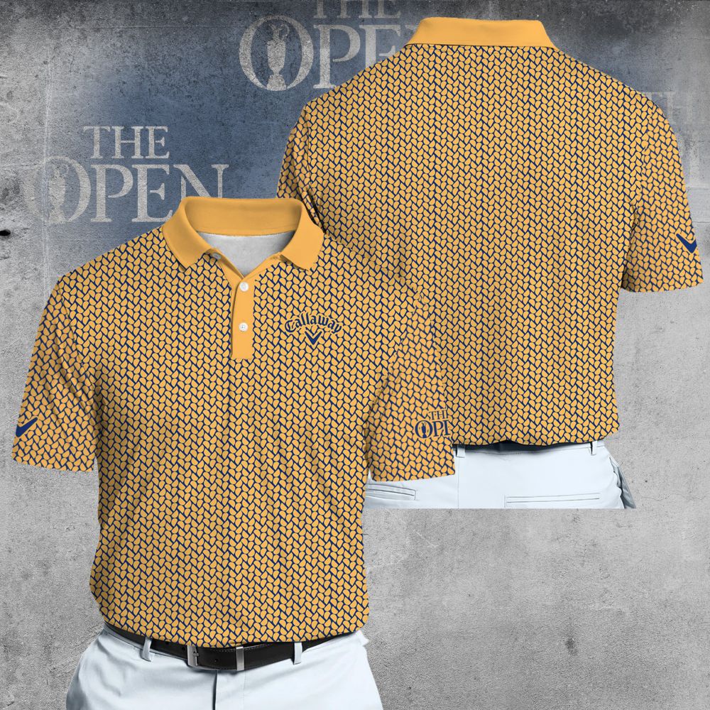 Callaway Dark Yellow The Open Citrus Men Polo Shirt
