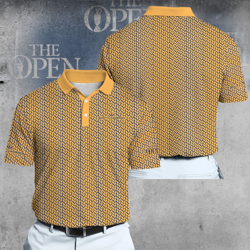 Scotty Cameron Dark Yellow The Open Citrus Men Polo Shirt