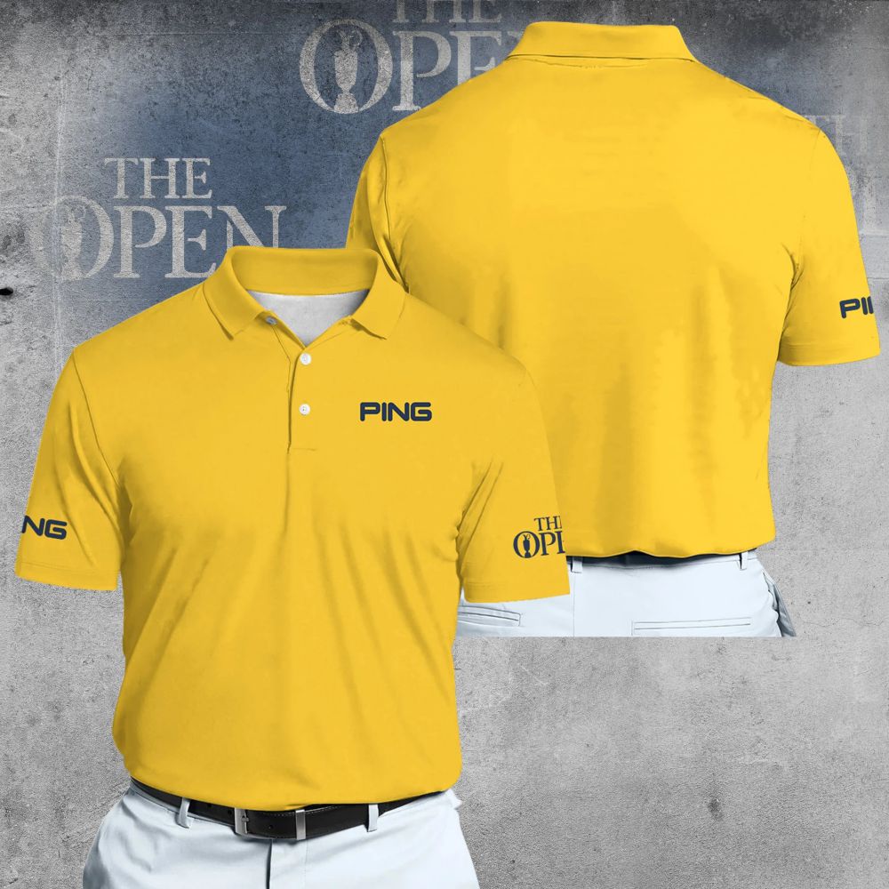PING The Open Yellow Men Polo Shirt