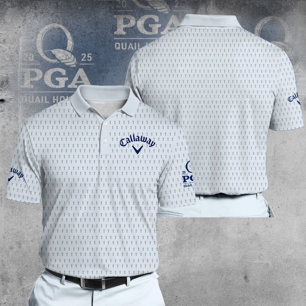 Callaway 2025 PGA QUAIL HOLLOW Light Blue Polo Shirt