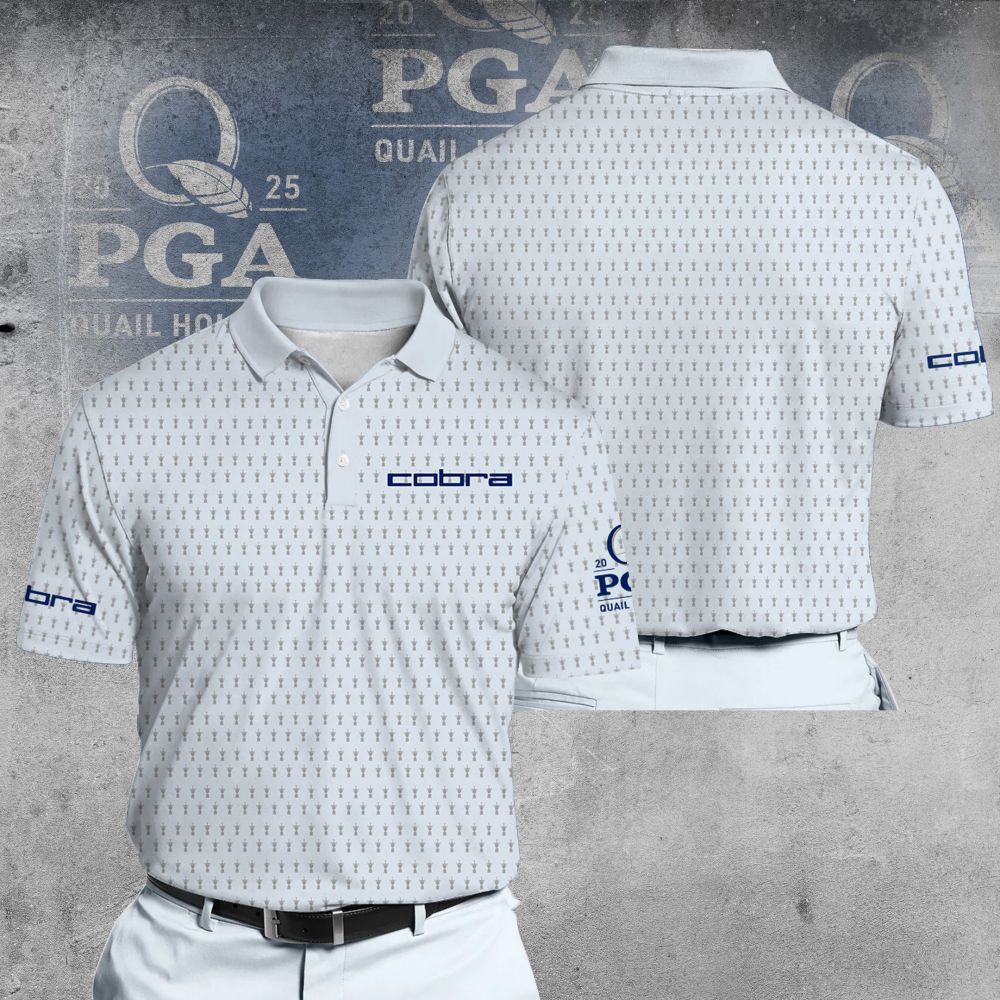 Cobra 2025 PGA QUAIL HOLLOW Light Blue Polo Shirt
