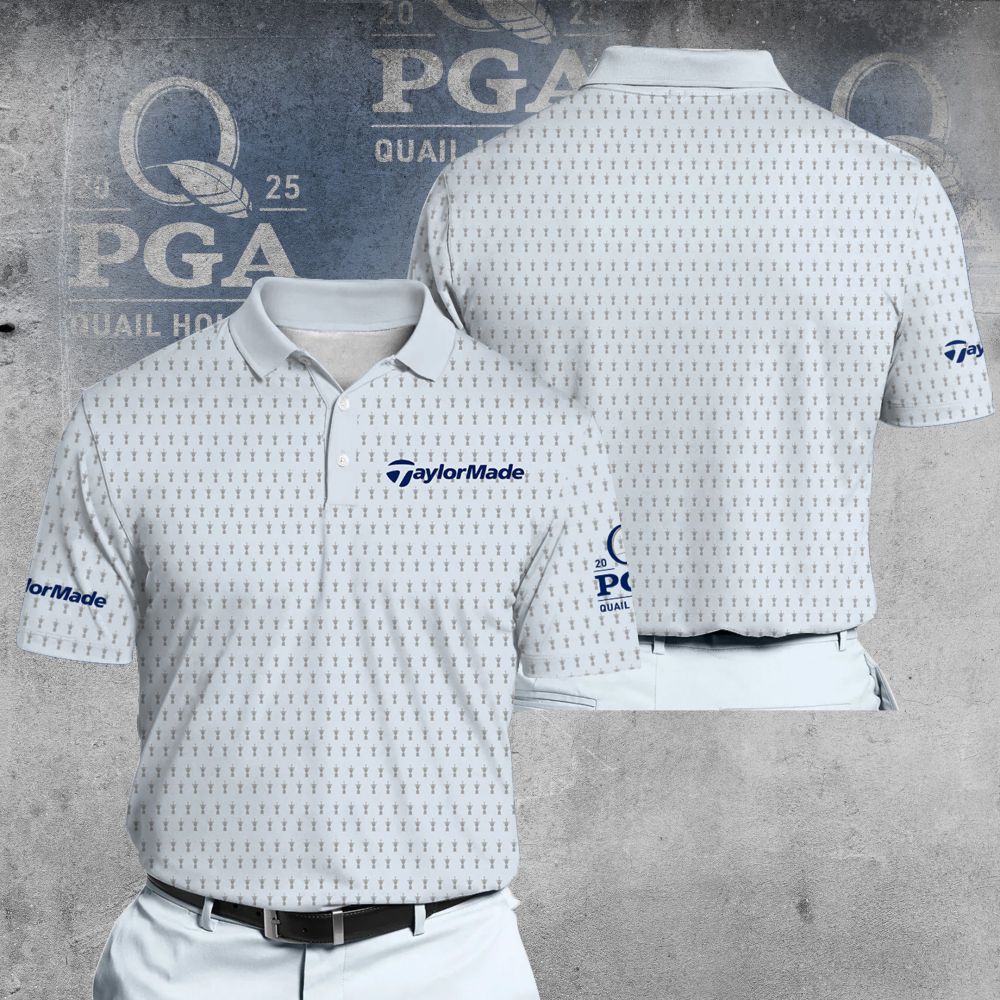 TaylorMade 2025 PGA QUAIL HOLLOW Light Blue Polo Shirt