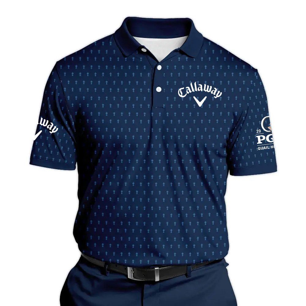 Callaway 2025 PGA QUAIL HOLLOW Blue Polo Shirt